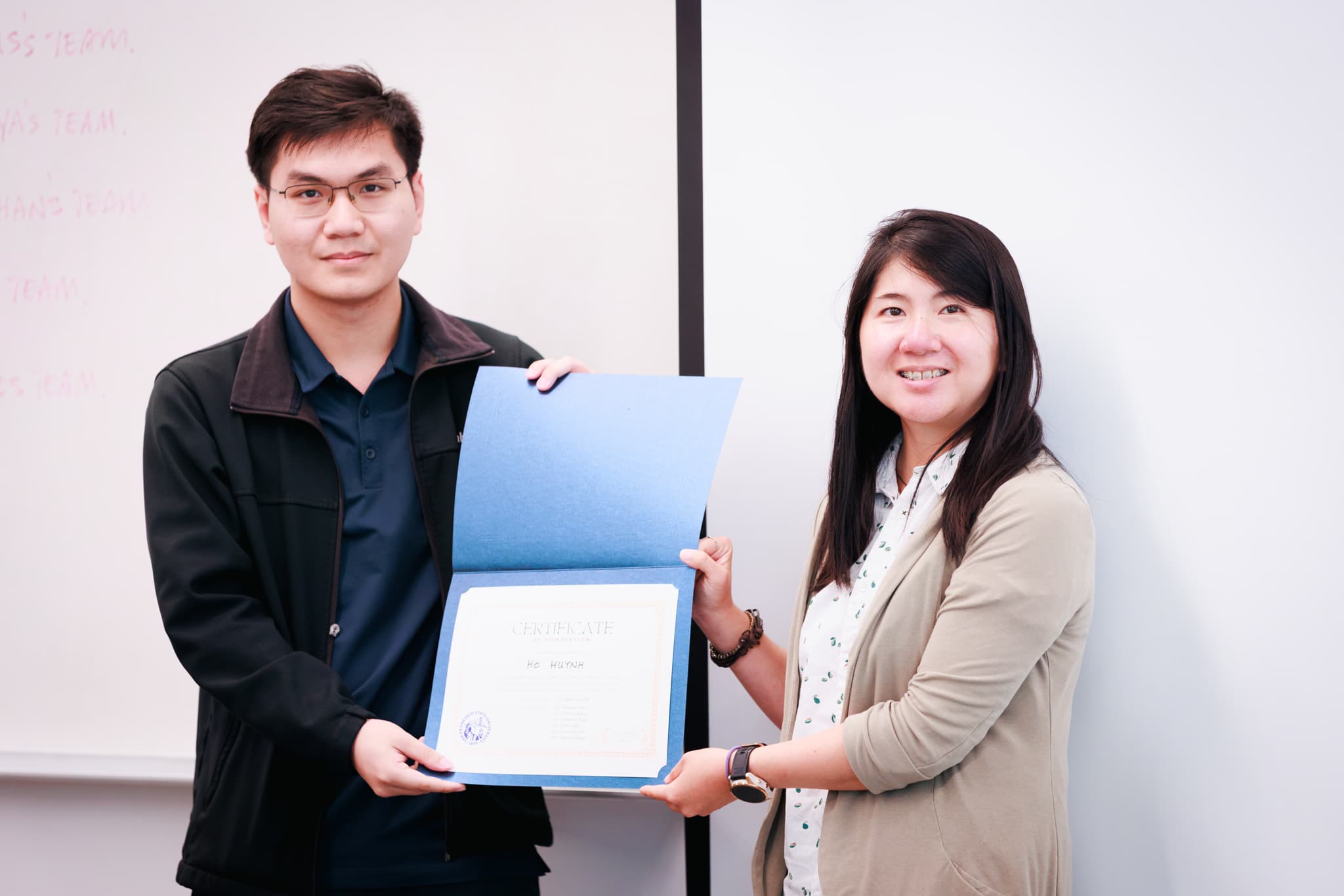 Receiving Certificate