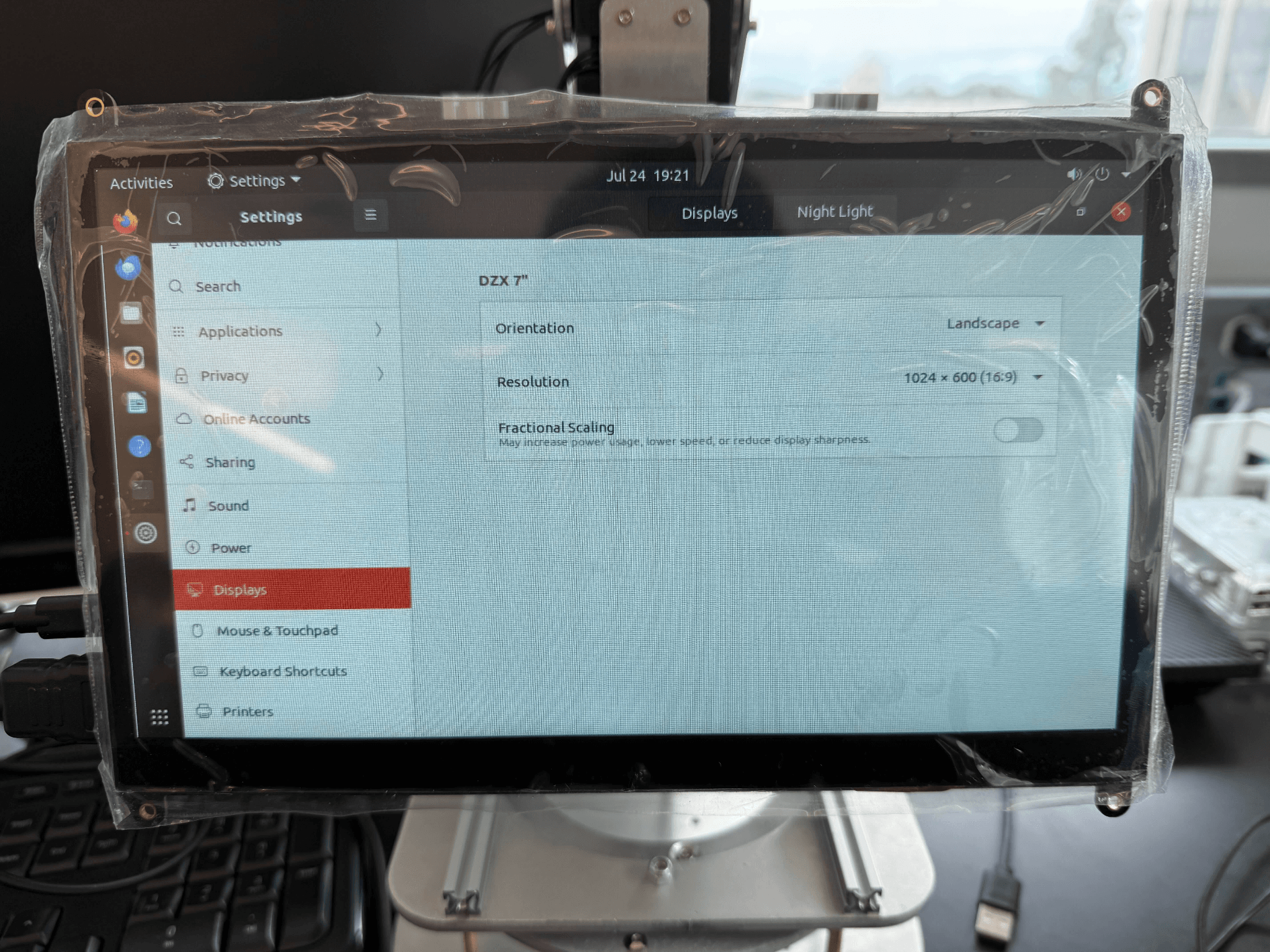 After: proper scaling set on Raspberry Pi