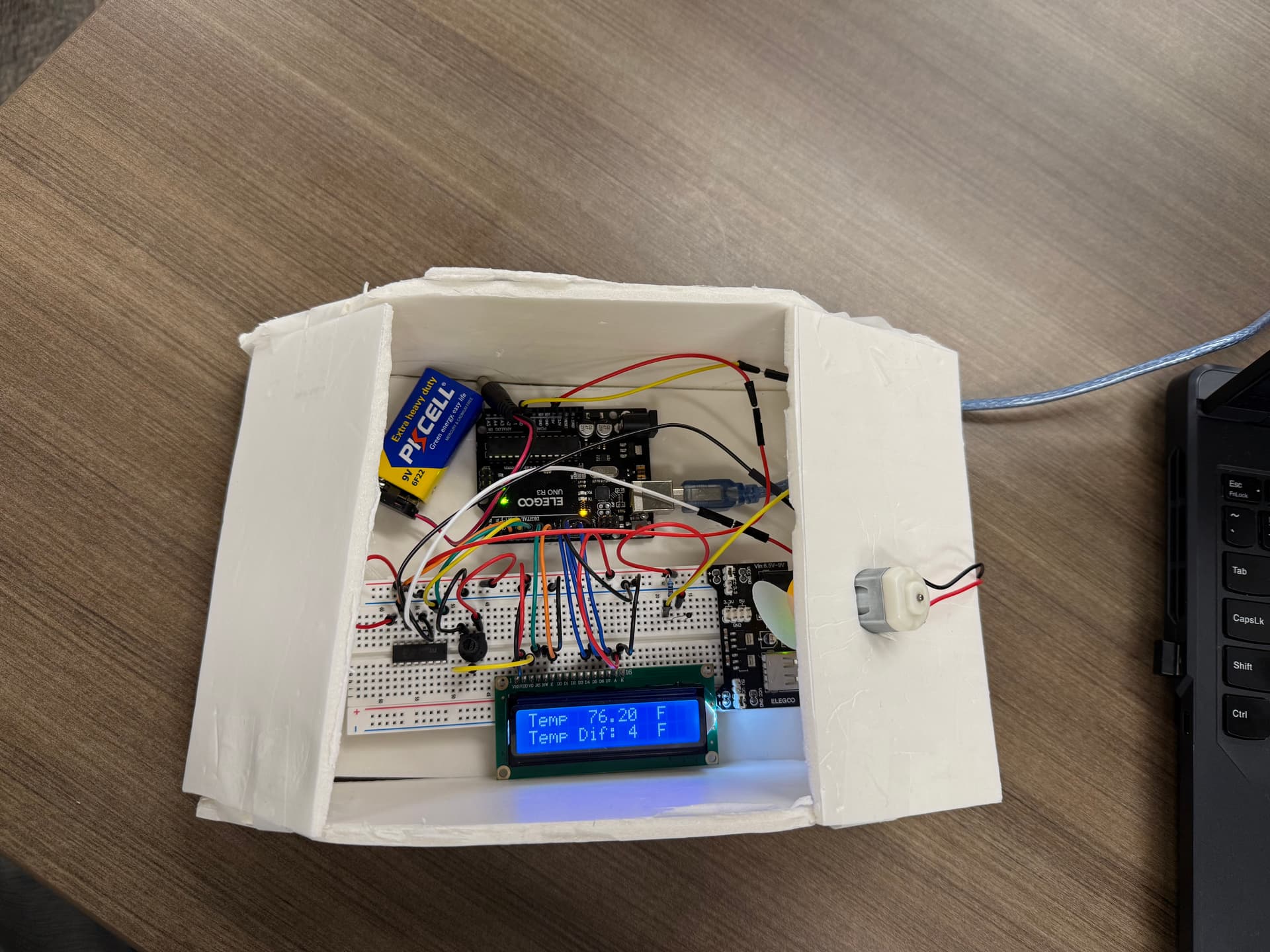 Mini HVAC outer case, front view
